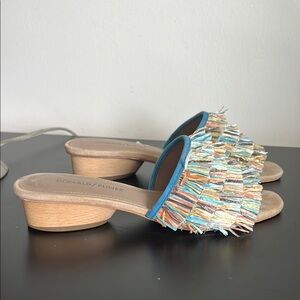 Donald Pliner Women's Multicolor Fringe Slide Sandals